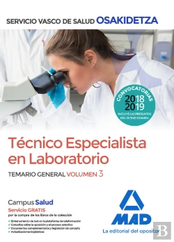 Bertrand.pt - Técnico Especialista En Laboratorio De Osakidetza-Servicio Vasco De Salud. Temario General Volumen 3