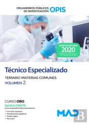 Técnico Especializado De Los Organismos Públicos De Investigación. Temario De Materias Comunes Volum