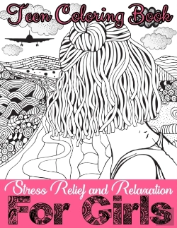 Bertrand.pt - Teen Coloring Book For Girls - Stress Relief And Relaxation