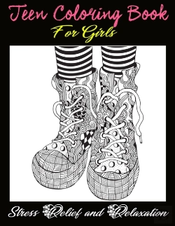 Bertrand.pt - Teen Coloring Book For Girls - Stress Relief And Relaxation