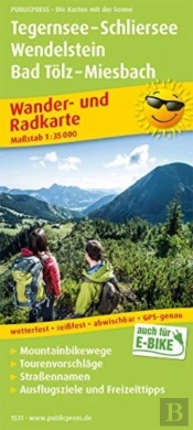 Tegernsee - Schliersee - Wendelstein - Bad Toelz - Miesbach, Hiking And Cycling Map 1:35,000
