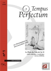 Tempus Perfectum N  1 : Le Plein Du Vide De Xu Yi, Etude Esthetique Et Analytique