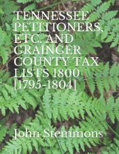 Tennessee Petitioners, Etc. And Grainger County Tax Lists 1800 (1795-1804)