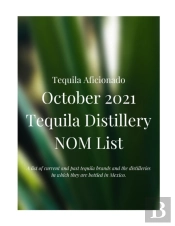 Tequila Distillery Nom List, October 2021