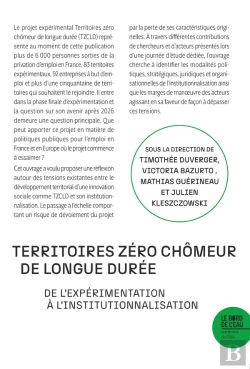 Bertrand.pt - Territoires Zéro Chômeur De Longue Durée : De L'Expérimentation À L'Institutionnalisation