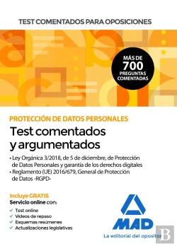 Bertrand.pt - Test Comentados Para Oposiciones Sobre Protección De Datos Personales (Ley Orgánica 3/2018, De 5 De