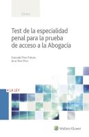 Test De La Especialidad Penal Para La Prueba De Acceso A La Abogacía