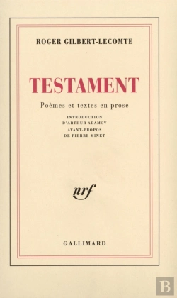 Bertrand.pt - Testament : Poèmes Et Textes En Prose