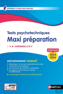 Bertrand.pt - Tests Psychotechniques ; Maxi Préparation ; Catégories B Et C (Édition 2023/2024)