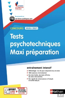 Bertrand.pt - Tests Psychotechniques - Maxi Preparation N55 (Integrer La Fonction Publique) 2019