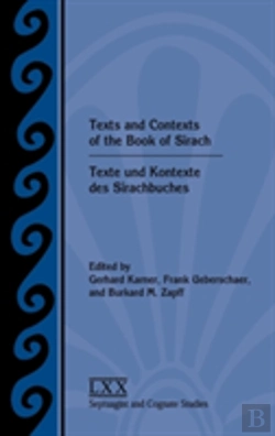 Bertrand.pt - Texts And Contexts Of The Book Of Sirach / Texte Und Kontexte Des Sirachbuches