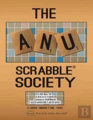 The Anu Scrabble Society
