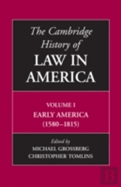 The Cambridge History Of Law In America