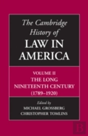 The Cambridge History Of Law In America