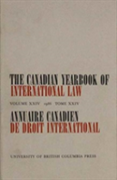The Canadian Yearbook Of International Law, Vol. 24, 1986