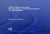 The Discourse Function Of Inversion In English