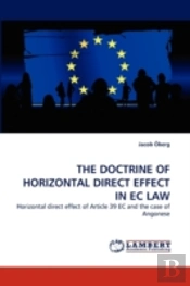 The Doctrine Of Horizontal Direct Effect In Ec Law