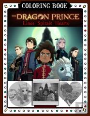 The Dragon Drince Lines Spirals Hearts Coloring Book