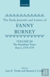 The Early Journals And Letters Of Fanny Burney: Volume Iii: The Streatham Years, Part I, 1778-1779