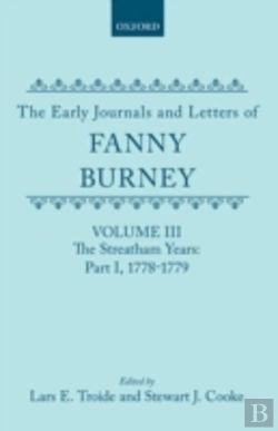 Bertrand.pt - The Early Journals And Letters Of Fanny Burney: Volume Iii: The Streatham Years, Part I, 1778-1779