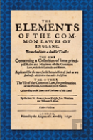 The Elements Of The Common Laws Of England (1630)