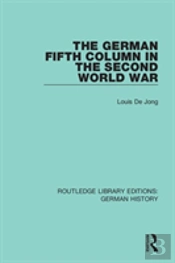The German Fifth Column In The Second World War