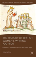The History Of British Women'S Writing, 700-1500