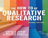 The How To Of Qualitative Research