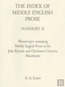 Bertrand.pt - The Index Of Middle English Prose Handlist Ii - Manuscripts In The John Rylands & Chetham`S Libraries, Manchester