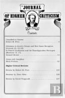 The Journal Of Higher Criticism Volume 16 Number 2