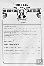 The Journal Of Higher Criticism Volume 16 Number 2
