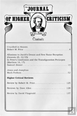 Bertrand.pt - The Journal Of Higher Criticism Volume 16 Number 2