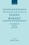 The Journals And Letters Of Fanny Burney (Madame D'Arblay): Volume Ix: Bath 1815-1817