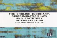 The Judiciary, Discrimination Law And Statutory Interpretation