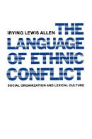 The Language Of Ethnic Conflict