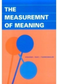 The Measurement Of Meaning