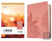 The Message Deluxe Gift Bible, Large Print (Leather-Look, Dusty Pink Floral)