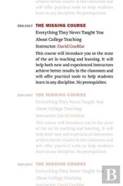 The Missing Course