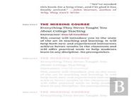 The Missing Course