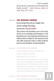 The Missing Course