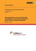 The Non-Disclosure Rules In Eu Directive 2014/104/Eu. An Unsuccessful Attempt To Protect The Eu Leniency Programme