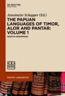 The Papuan Languages Of Timor, Alor And Pantar. Volume 1