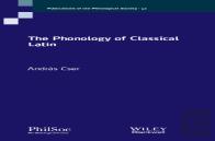 The Phonology Of Classical Latin
