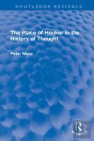 The Place Of Hooker In The History Of Thought