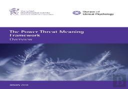The Power Threat Meaning Framework