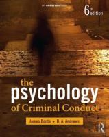 The Psychology Of Criminal Conduct