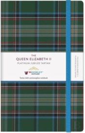 The Queen Elizabeth Ii Platinum Jubilee Tartan Cloth Large Notebook