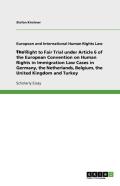 The Right To Fair Trial Under Article 6 Of The European Convention On Human Rights In Immigration Law Cases In Germany, The Netherlands, Belgium, The United Kingdom And Turkey