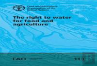 The Right To Water For Food And Agriculture