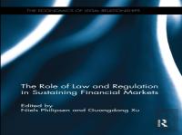 The Role Of Law And Regulation In Sustaining Financial Markets